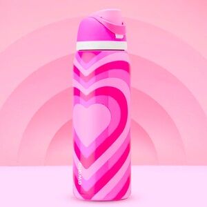 Owala I 3 U Valentines Day 40 oz Pink Freesip Water Bottle Color Drop